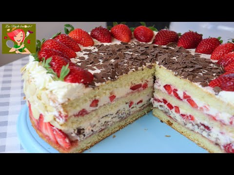 Ich habe zum ersten Mal eine Torte gemacht‼️Amateur Torte🤪 ‼️Erdbeer Mascarpone Torte🍓