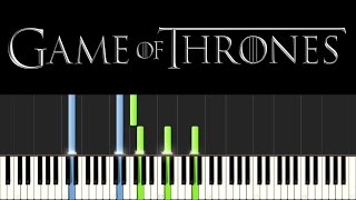 Game of Thrones - The Rains of Castamere (Piano Tutorial - Synthesia) [+ sheets]