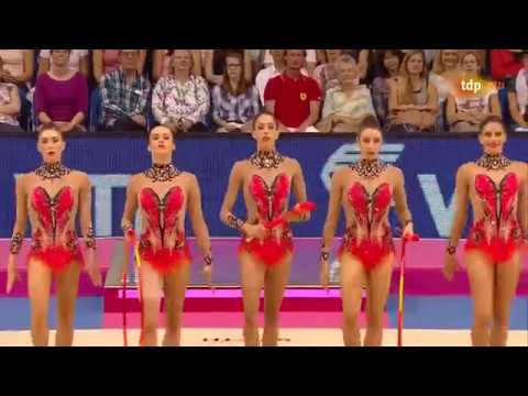 Stuttgart  World Championships 2015  / Spain 6 clubs + 2 hoops AA RTVE tdp HD