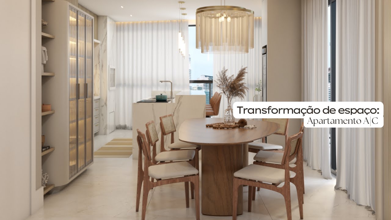 Transformação de espaço: Área social |  Apartamento A | C