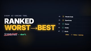 I Ranked Every AI Coding Tool — Worst to Best (2026)