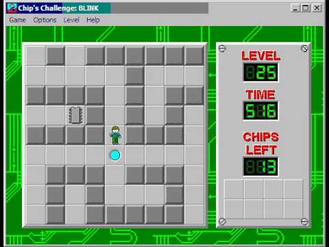 Chip's Challenge 1 Level 25 (Blink) - 435 seconds