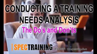 Conducting a training needs analysis
