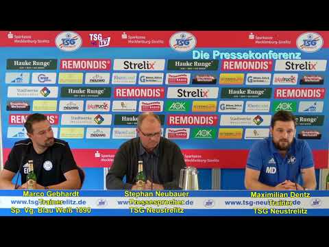 5. Spieltag: Die Pressekonferenz TSG Neustrelitz vs. Sp. Vg. Blau Weiß1890