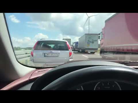 Mad traffic on the Autobahn | Germany to Poland
