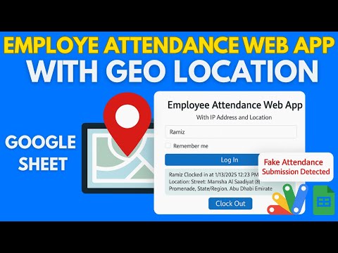 Track Employee Attendance with Geolocation & IP | Google Apps Script Tutorial | C26