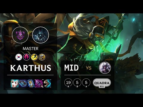 Karthus Mid vs Syndra - KR Master Patch 10.22