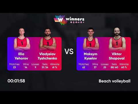 13:25 I. Yehorov / V. Tyshchenko - M. Kyselov / V. Shapoval 18.10.2022 | Winners Beach Volleyball