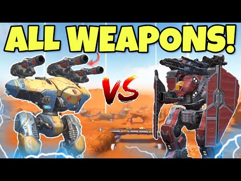 🔥 TITAN SHARANGA VS ARTHUR WITH ALL WEAPONS || War Robots Test Server || WR ||