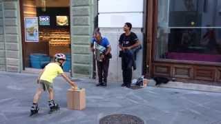 Day 2 in Ljubljana: Musicians on the street, kid donating