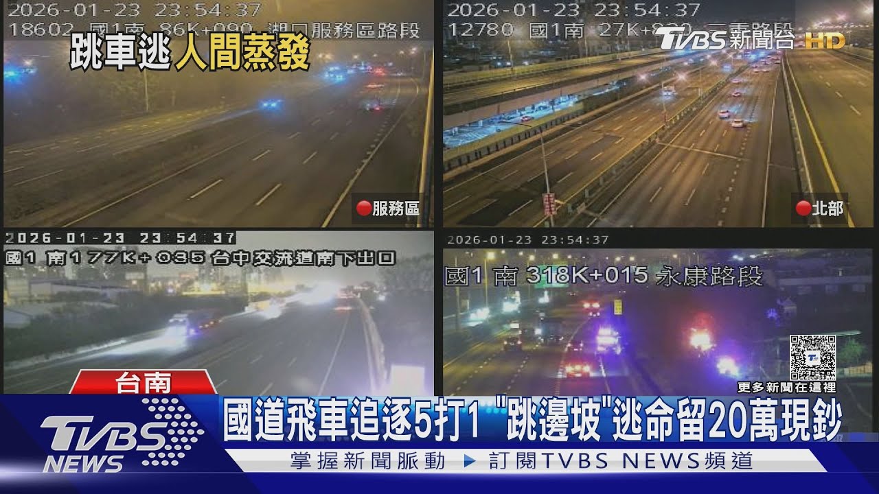 國道驚見棄車! 駕駛被5男追打跳邊坡逃命 草叢撿到20萬