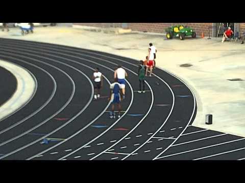 Chris Harrell Elkins HS Offensive Tackle runs 52 sec. 400 meters at 6-4, 225lbs.