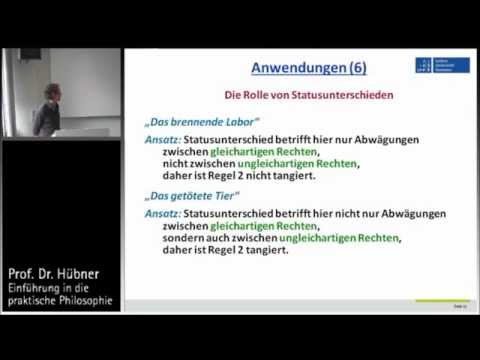 Praktische Philosophie 10b: Finaler Rettungsschuss, Embryonenrechte, Tierrechte u.a.