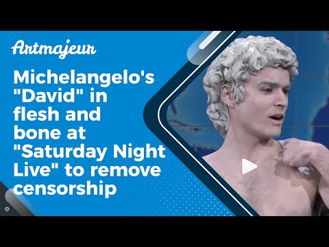 Michelangelo's "David" in flesh and bone at "Saturday Night Live" to remove censorship