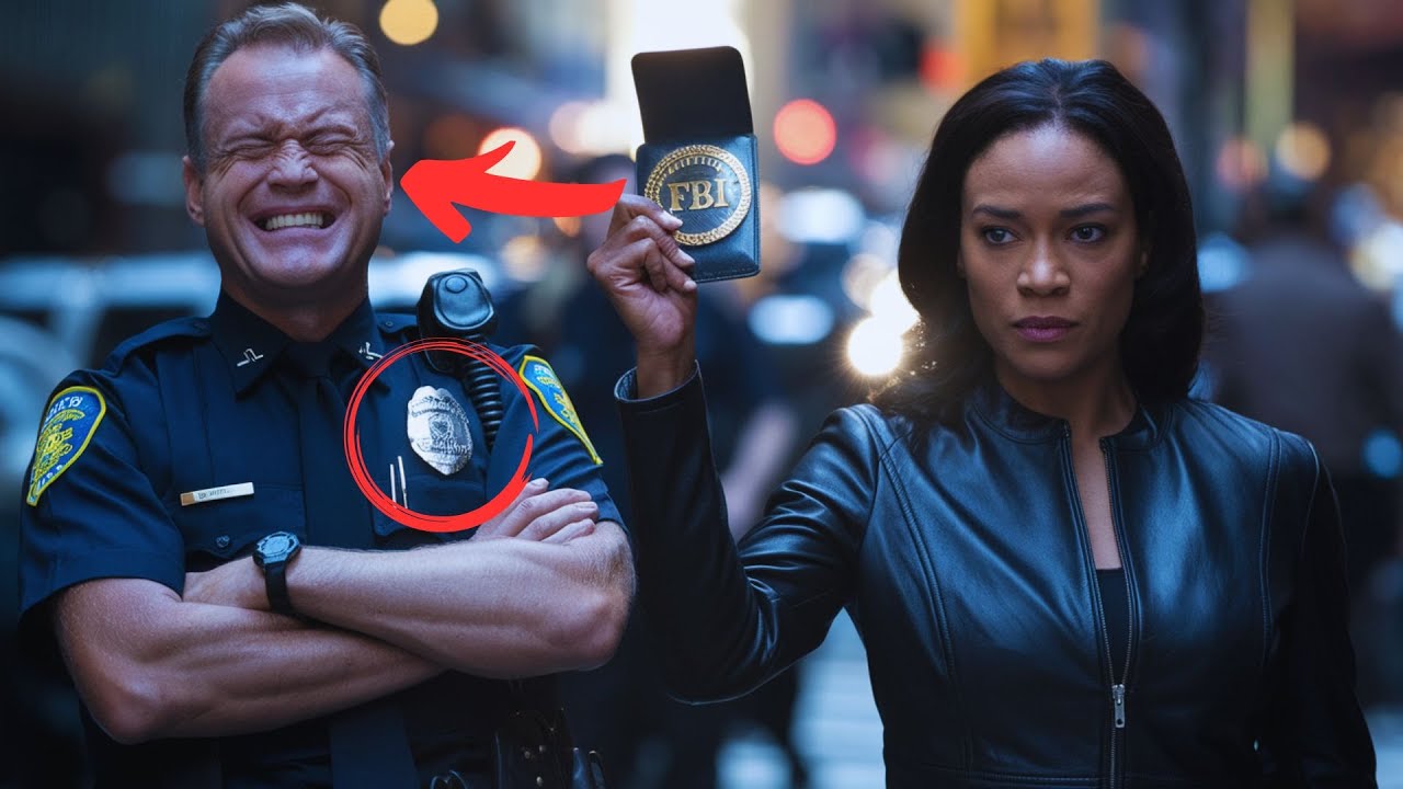 Policial saca arma para mulher negra, ri do distintivo do FBI dela — 5 minutos depois,ele é algemado