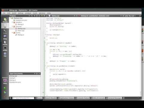C++ Qt 128 - QFutureWatcher