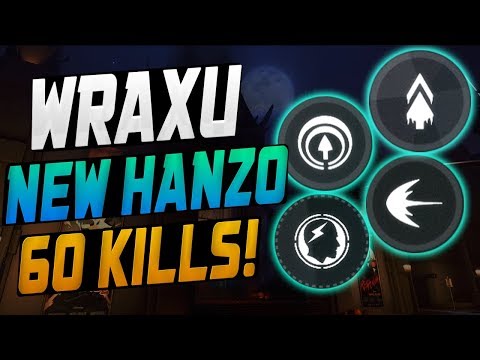 WRAXU DOMINATING AS NEW HANZO! 60 ELIMS! [ OVERWATCH SEASON 10 TOP 500 ]
