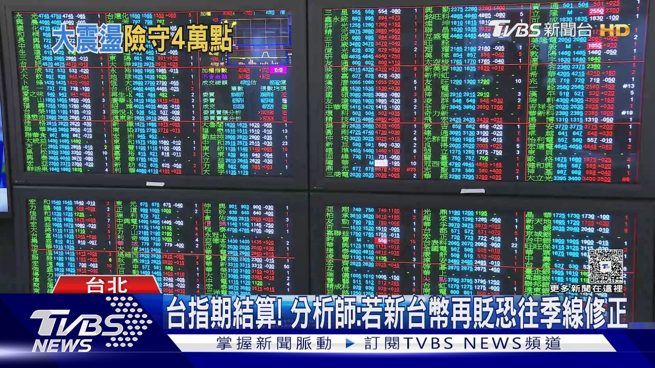 影音/520行情失靈?台股盤中跌破4萬、收跌154點 近4日狂瀉1683點