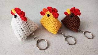 Adorable Crochet Chicken Keychains – Cute & Easy DIY Gift Idea