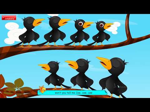 The Crow Song | Bird Rhymes for Children | Infobells