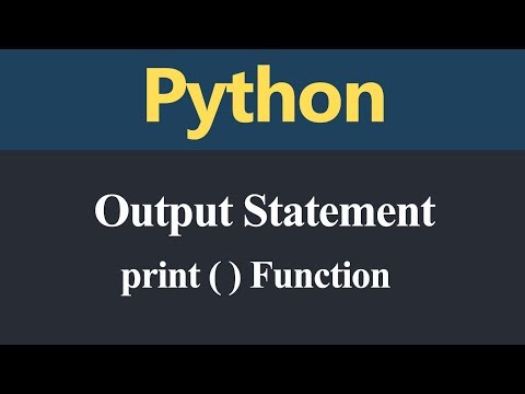 Output Statement or Print Function in Python Hindi