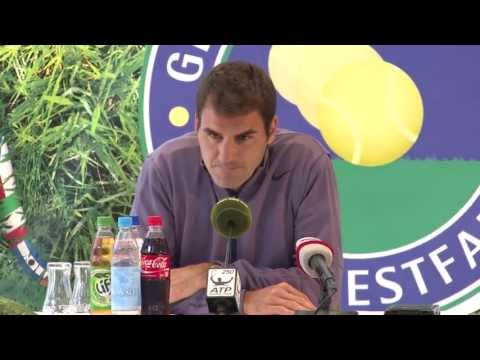 Gerry Weber Open 2013 Presser with Roger Federer after QF