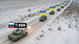 Russian T-90M's Tank Ambushes Ukrainian Convoy — You Won’t Believe the Outcome