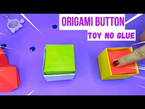 How to make origami BUTTON TOY NO GLUE ( origami pop it , origami fidget toy )