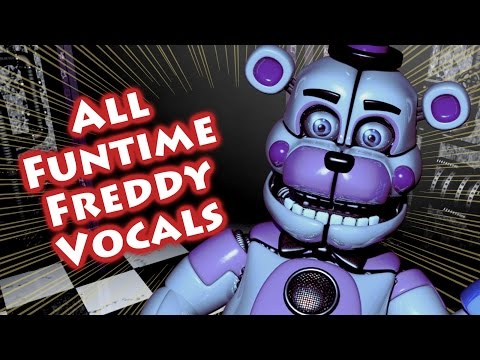 ALL FUNTIME FREDDY VOICE LINES | Custom Night & Night 2 Sister Location | w/ Subtitles