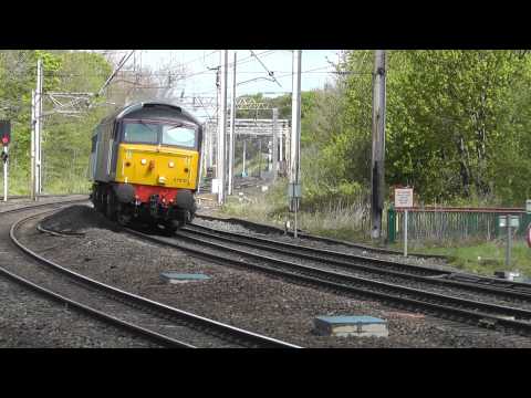 DRS Class 57 Diesel Loco 57010 at Lancaster (5Z40) Coaching Stock Move - May 14th 2013