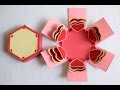 Heart Explosion Box Hexagon Explosion Box Valentine Explosion Box