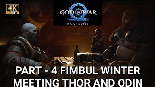 God of War Ragnarok PS5 Walkthrough Gameplay Part 4 - Fimbul winter - Meeting Thor and Odin