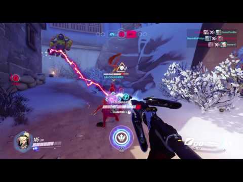Overwatch Launch MP gameplay pt55 - Trying Out Mercy For the 1st Time