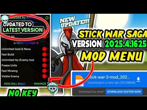 Stick War Saga Mod Menu V2025.4.1625 || Stick War 3 Mod Menu ShowCase