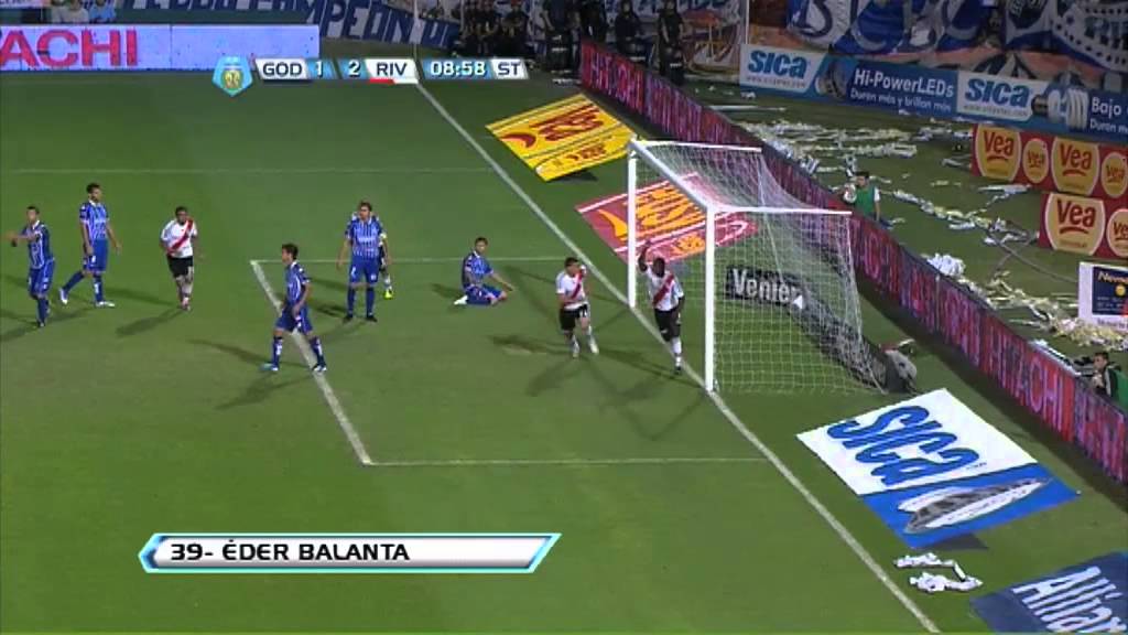 Gol de Álvarez Balanta. Godoy Cruz 1 River 2. Torneo Final 2013. FPT