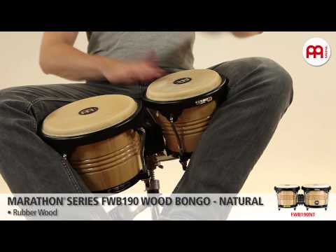 Marathon® Series FWB190 Wood Bongo - Natural - FWB190NT