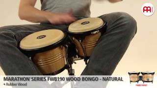 Video thumbnail for Marathon® Series FWB190 Wood Bongo - Natural - FWB190NT by MEINL Percussion Official