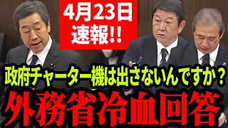 【参政党】4月23日速報！※外務省は答えられない※ 「民間で勝手に逃げろ」政府チャーター便の基準が曖昧...いつ日本人を助けに行くんですか? 山中泉 #国会質疑 【切り抜き】