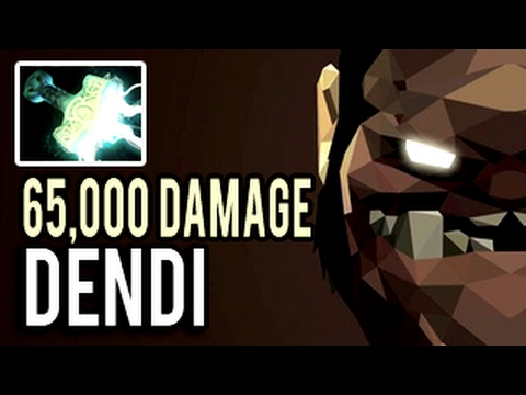 Electric Damage PUDGE 65k DMG 7k HP AND MJOLLNIR by Dendi 8k MMR Patch 7.01 Dota 2