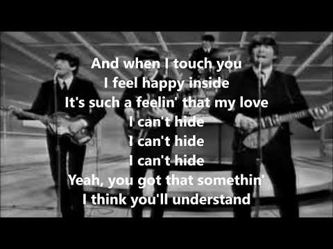 I want to hold your hand with lyrics(The Beatles)