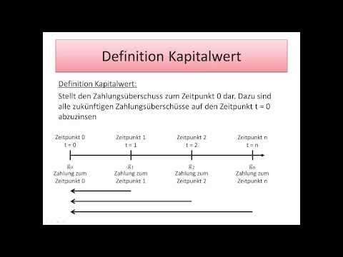 Einführung in die Wirtschaftswissenschaft: Kapitalwert, Endwert, Endvermögen - FernUni Hagen