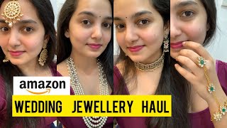 Huge AMAZON *Wedding* jewellery haul ll Affordable Bridal Jewellery under ₹500  TRY ON haul