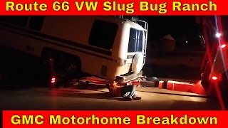 GMC Motorhome Breakdown Route 66 VW Slug Bug Ranch & Leaning Tower Of Britten Texas