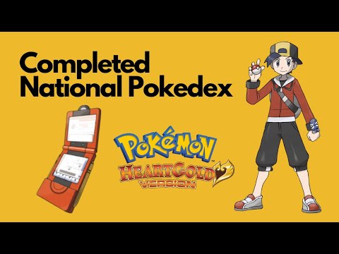 My completed Pokedex in Pokemon HeartGold Version (Living Dex)