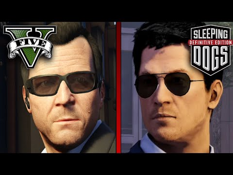 CRAZY DETAILS! | GTA5 vs. SLEEPING DOGS Definitive Edition