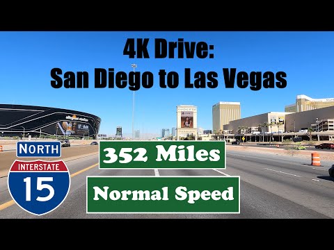4K Drive: San Diego to Las Vegas ASMR. I 15 South. Interstate 15 South