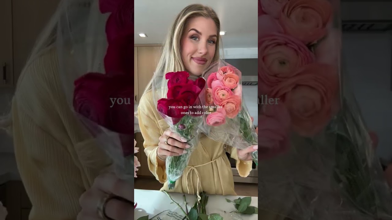 how to create stunning floral arrangements at home 🩷✨ #diyflowerarrangement #flowerideas