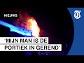 ‘Mijn man rende brandende flat in’