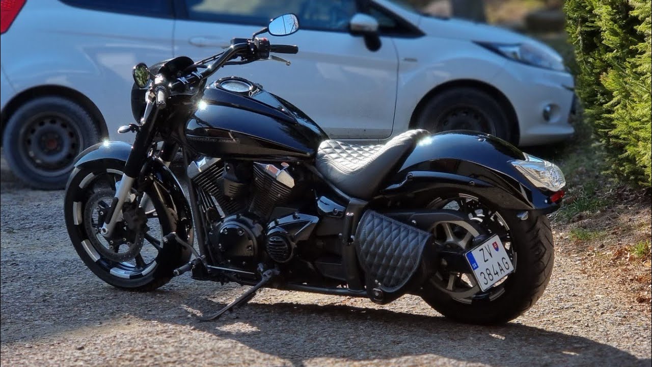 Yamaha xvs 950 midnight star  4k - first start after winter