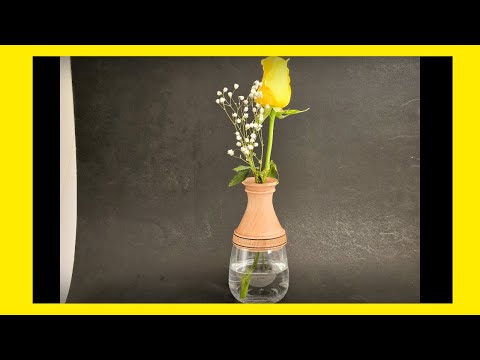 Upcycle a Glass Into a Beautiful Vase — Turn a Custom Wooden Lid on the Lathe